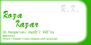 roza kazar business card